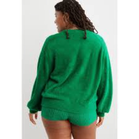aerie Tops - AERIE Fuzzy Green Sweater